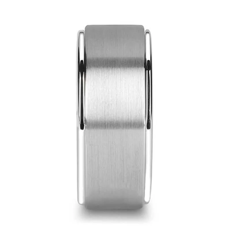 Thorsten OPTIMUS Raised Center with Brush Finish Tungsten Ring - 4mm - 12mm
