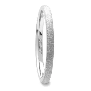 Thorsten QUARTZ Domed Tungsten Carbide Ring with Sandblasted Crystalline Finish - 2mm - 8mm