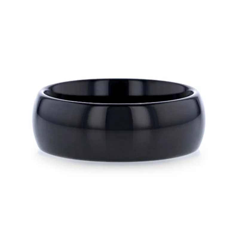 Thorsten RAVEN Domed Black Tungsten Wedding Band - 4mm - 12mm