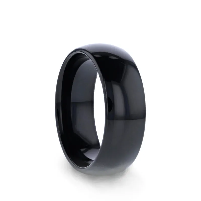 Thorsten RAVEN Domed Black Tungsten Wedding Band - 4mm - 12mm