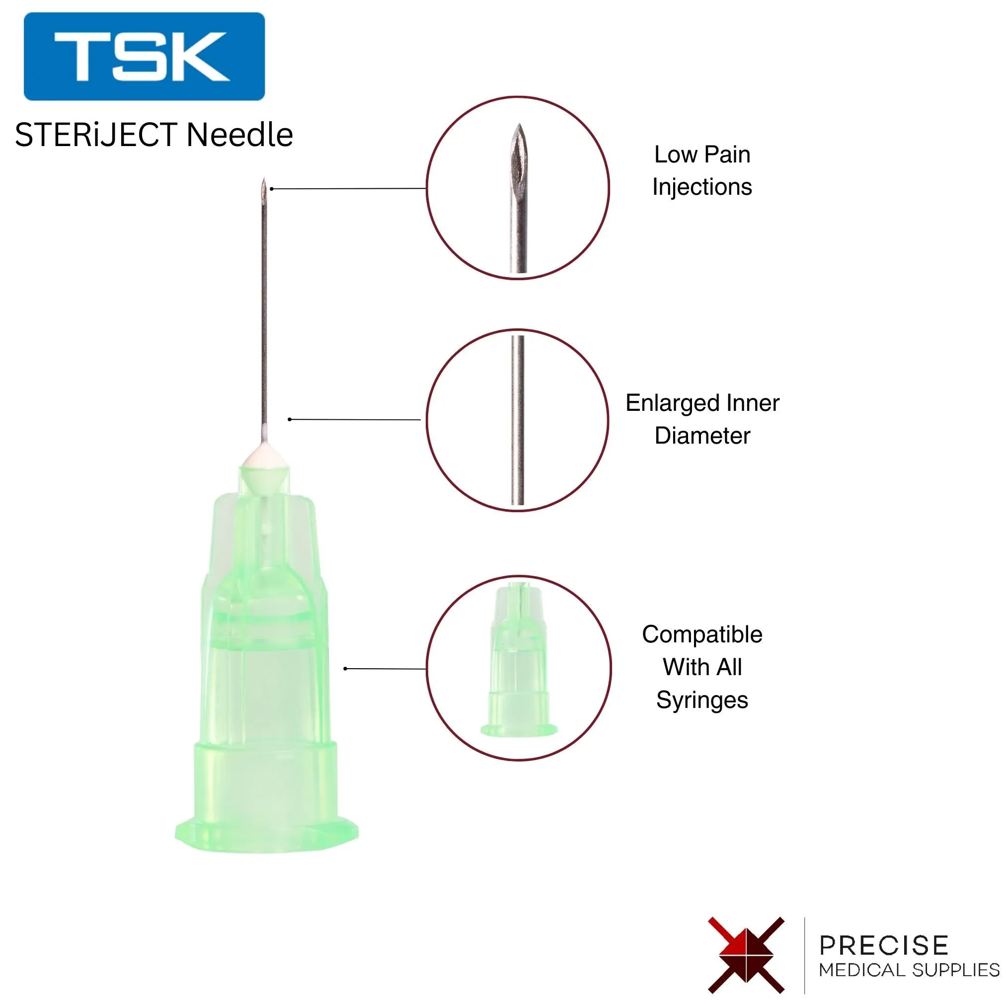 TSK Steriject - Hypodermic Needles - Box of 100