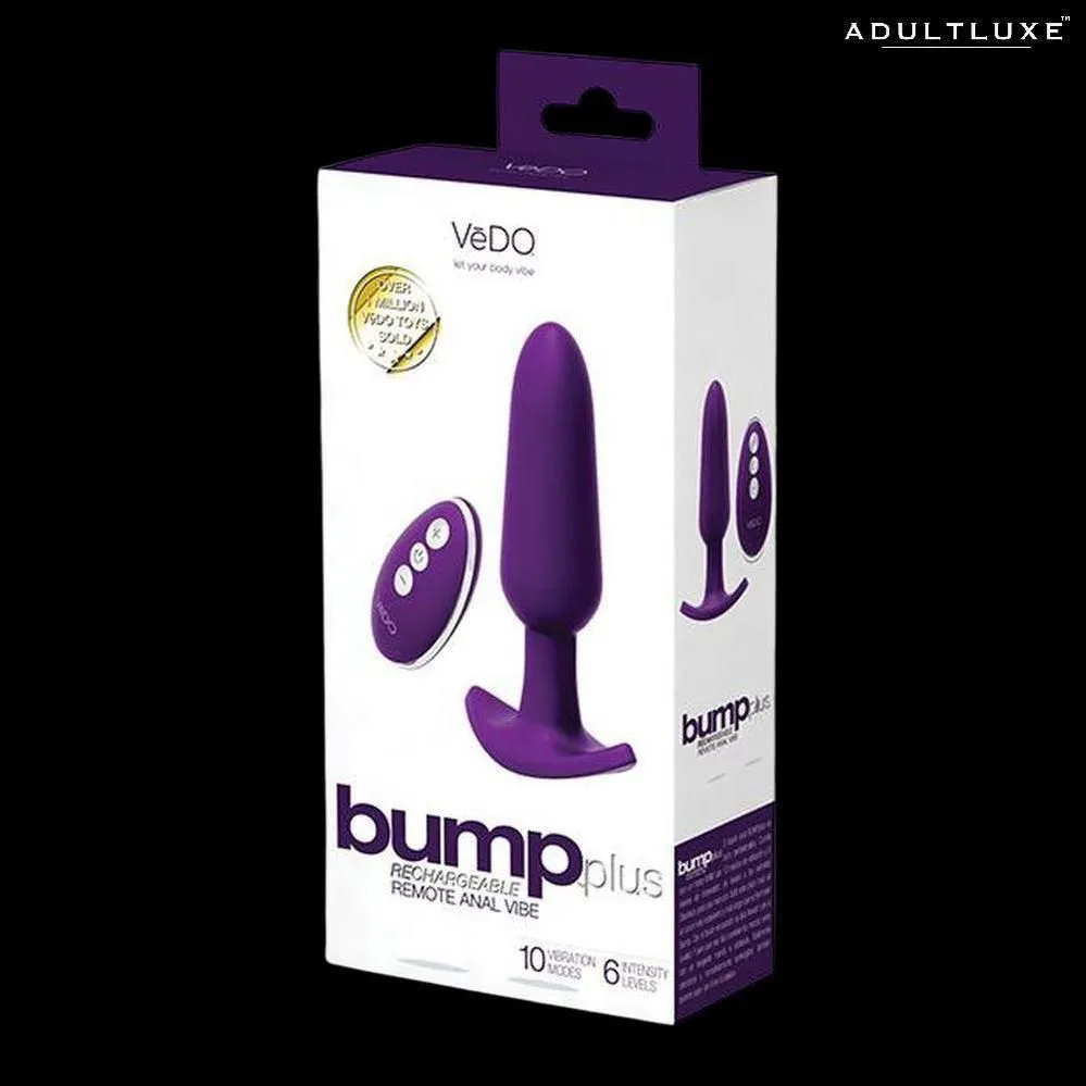Vedo Bump Plus Rechargeable Remote Control Anal Vibe