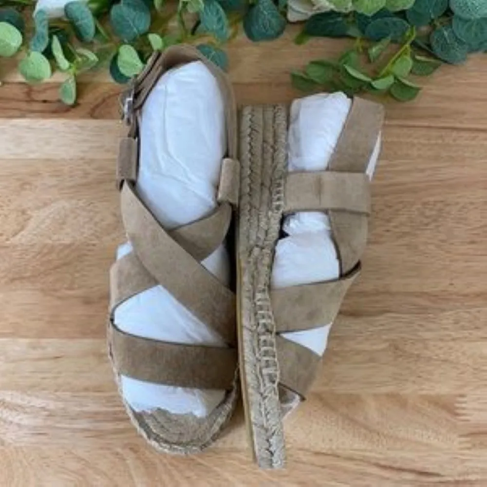 Via Spiga Gia Espadrille Sandals Brown Size 8