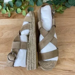 Via Spiga Gia Espadrille Sandals Brown Size 8