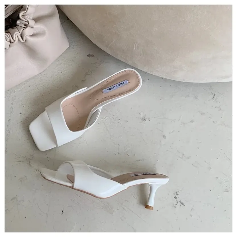 Women Elegant Mule medium  heel Slippers