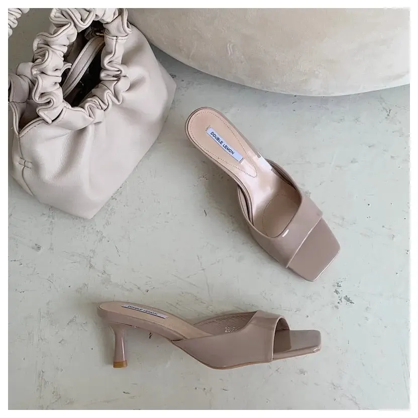 Women Elegant Mule medium  heel Slippers