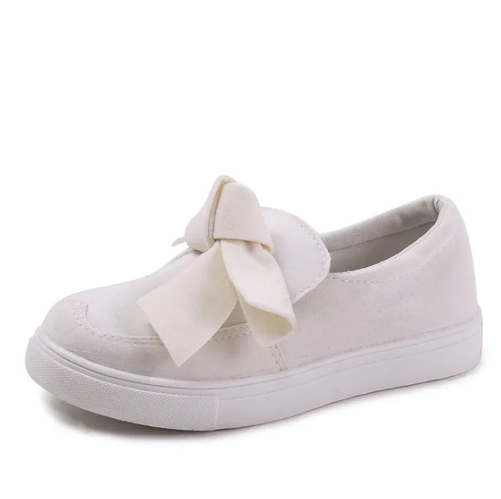 Women Nubuck Loafers Casual Bowknot Shoes
