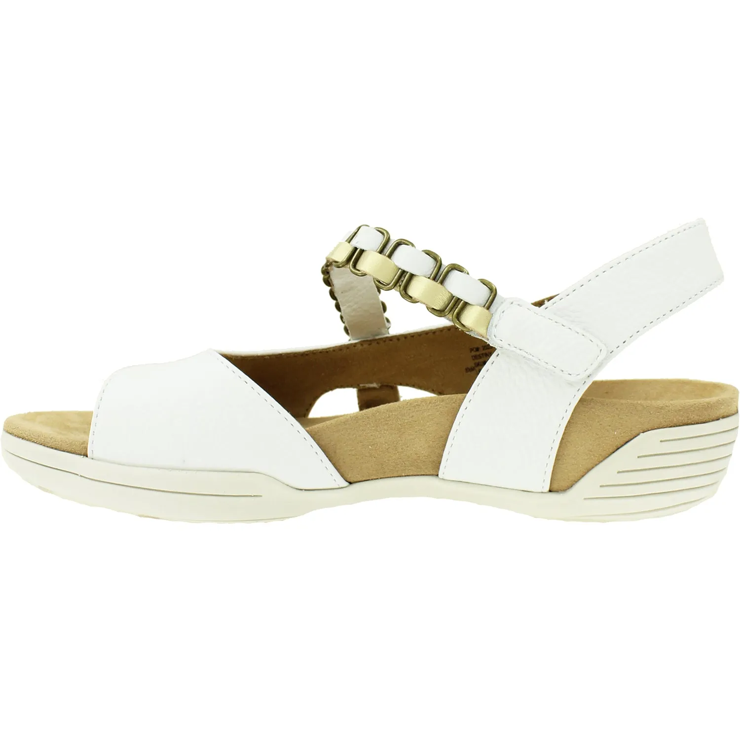 Women's Halsa Destiny White/Gold Leather
