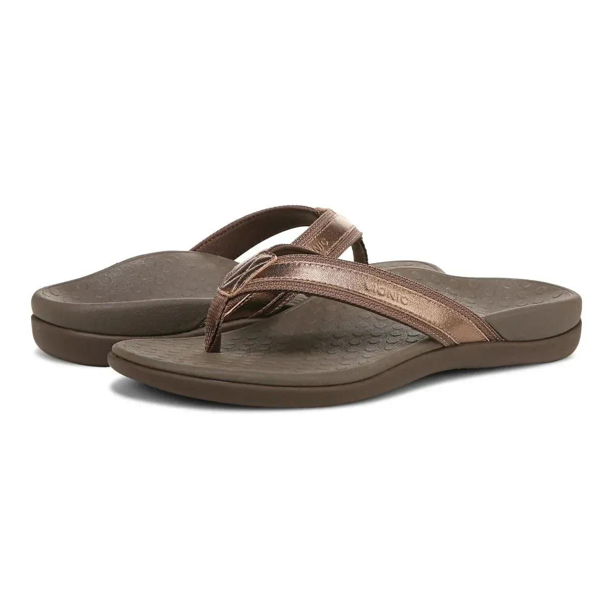 WOMEN'S VIONIC TIDE II TOE POST SANDAL | BRONZE / METALLIC