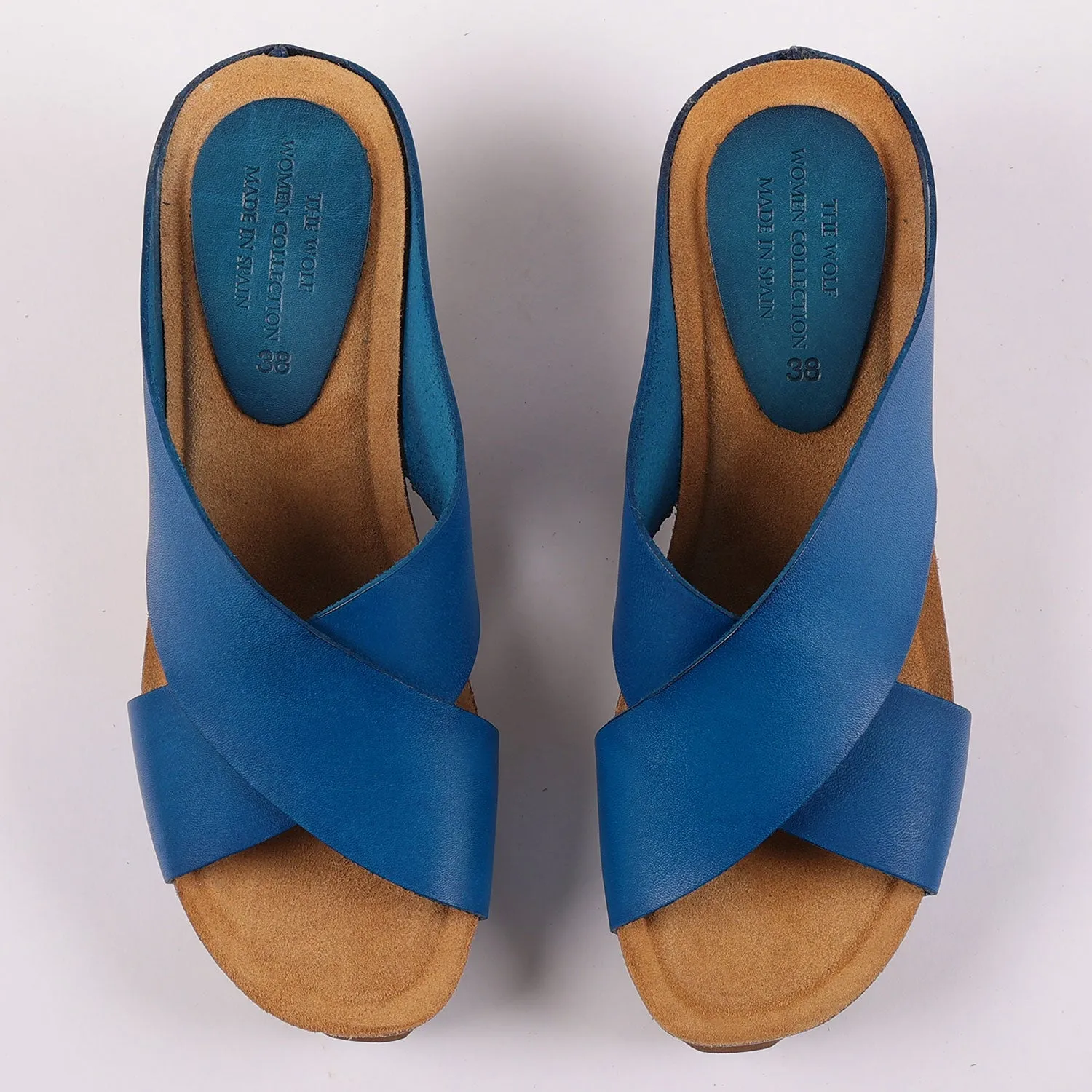 X Sandals in Blue