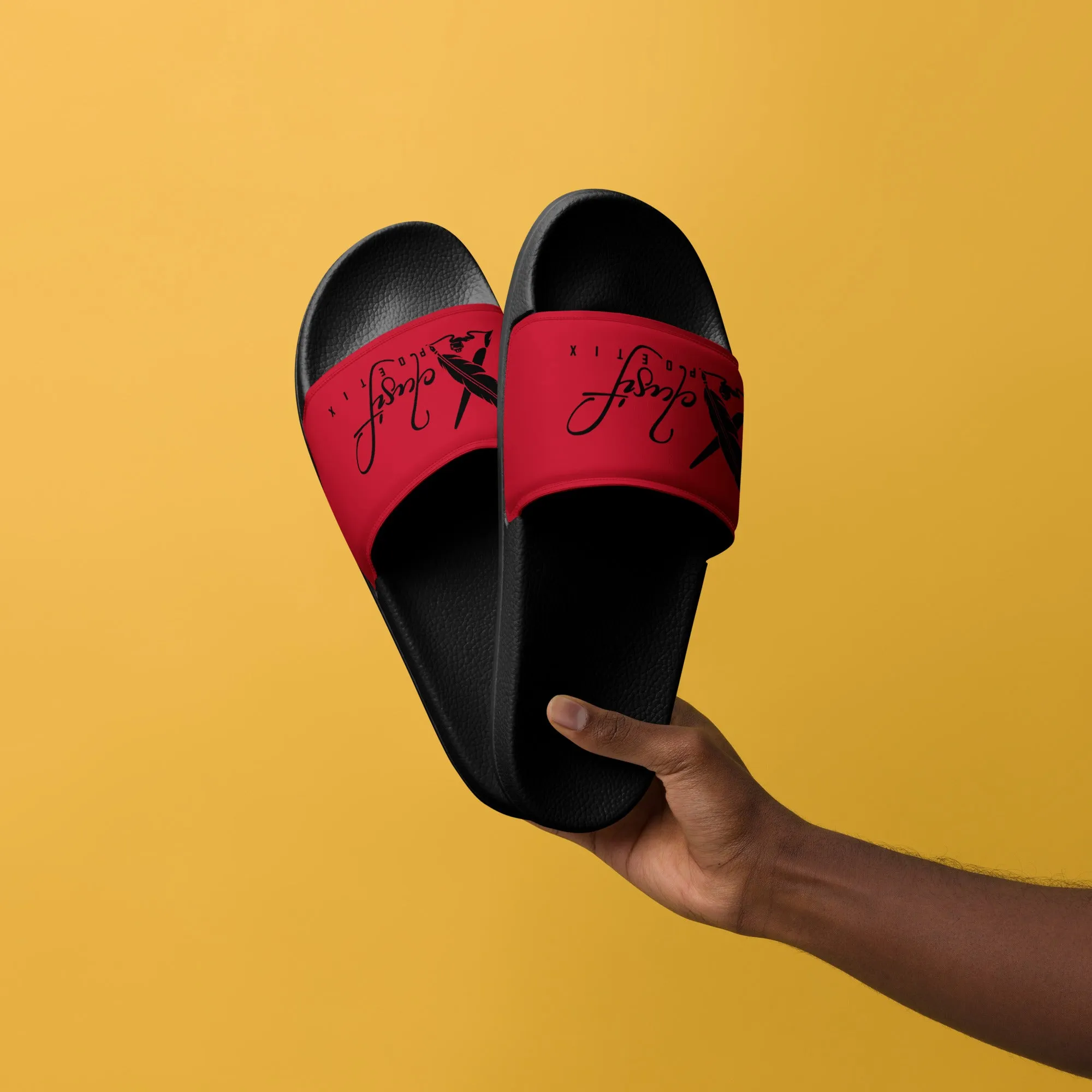 XCLUSIF POETIX RED & BLACK LOGO Men’s slides