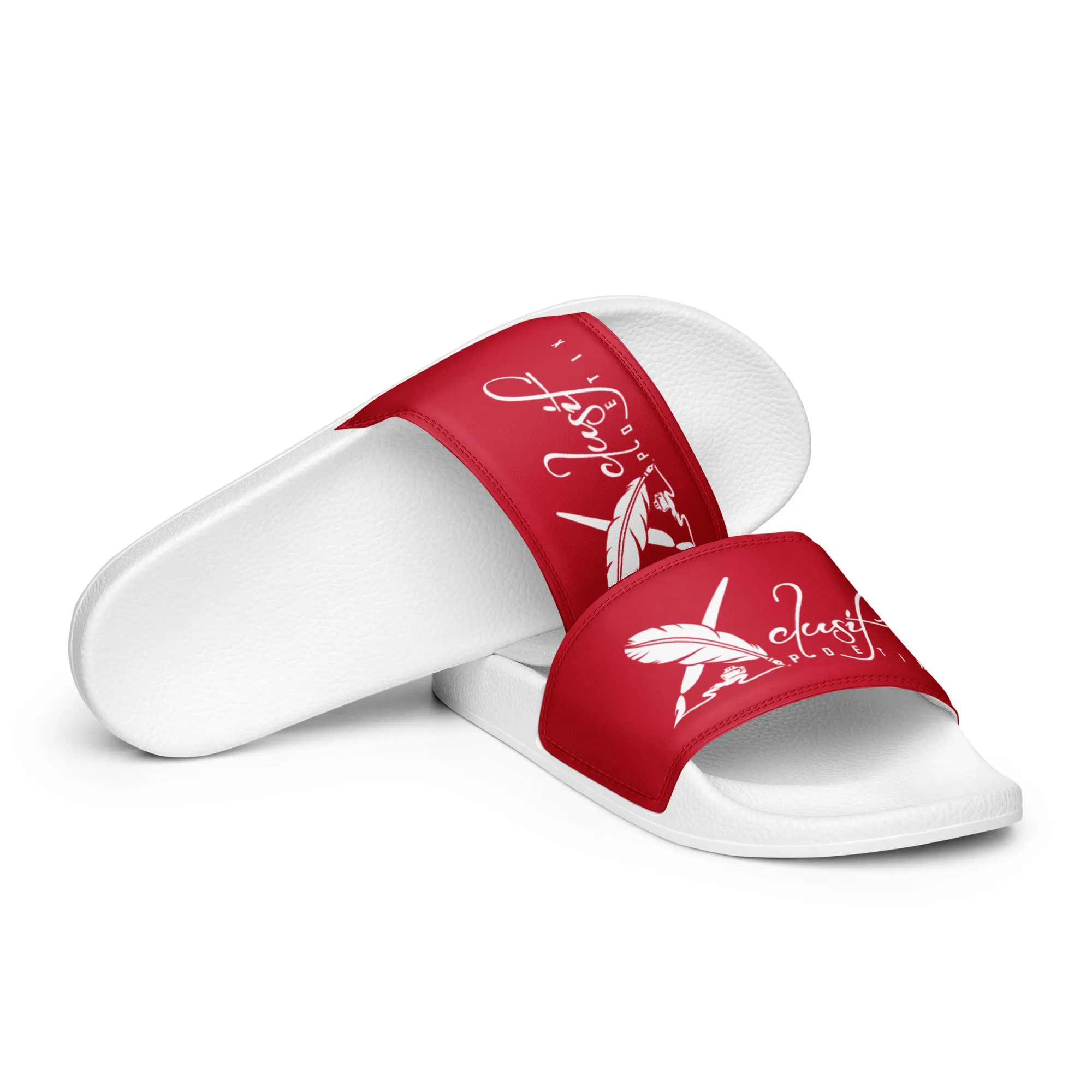 XCLUSIF POETIX RED & WHITE LOGO Women's slides