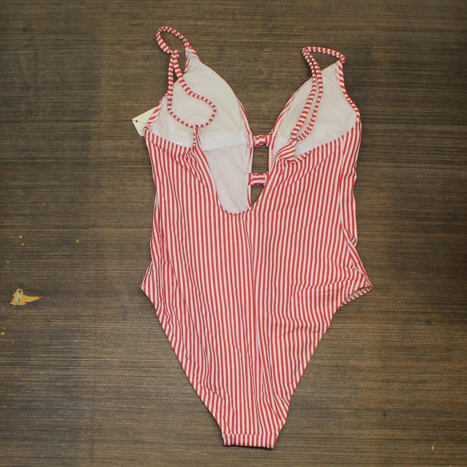 Xhilaration Juniors' Front Tie One Piece Swimsuit 78784837 Red L