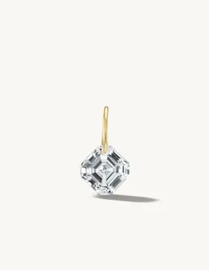 XL Asscher Pierced Diamond Charm for Chains