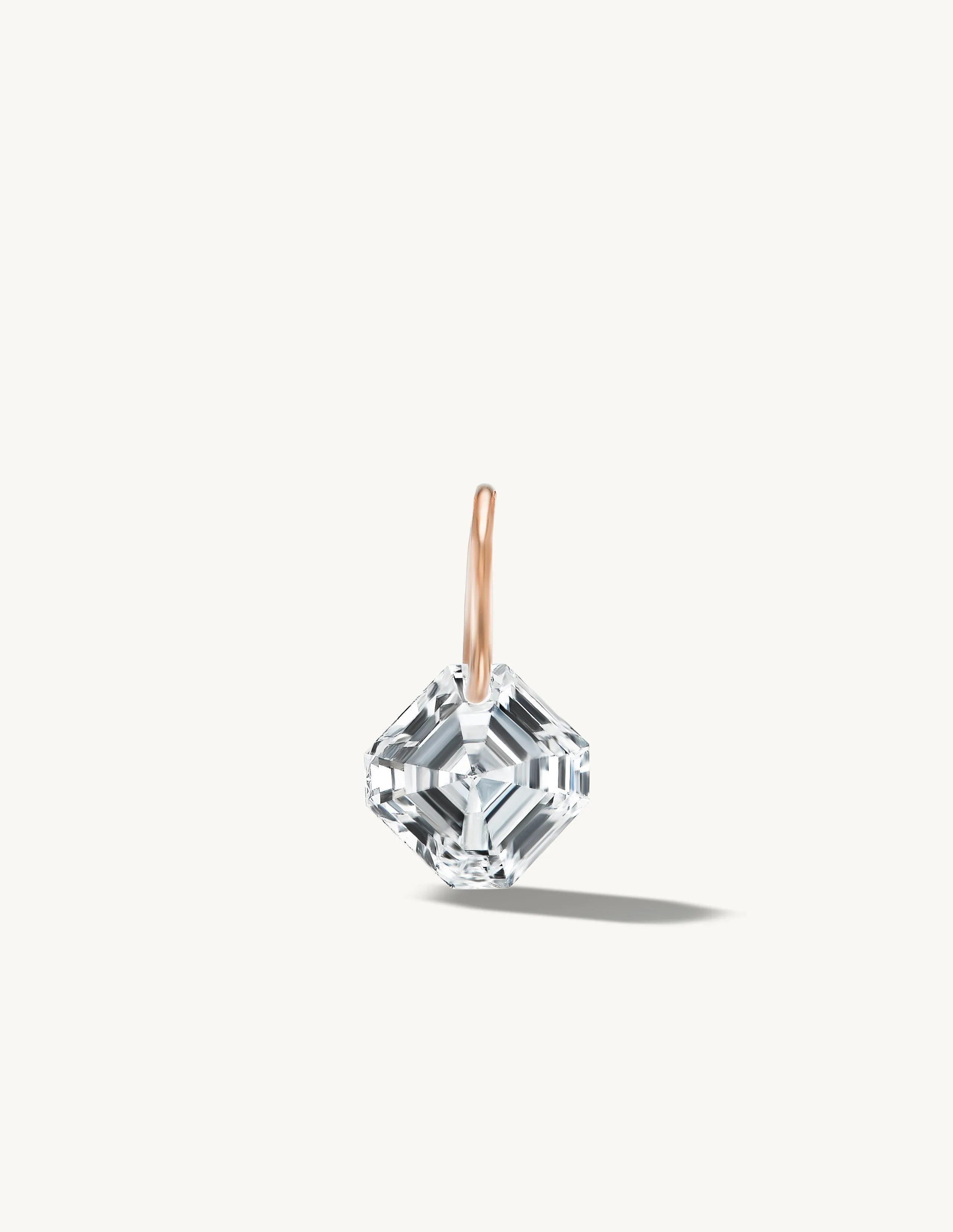 XL Asscher Pierced Diamond Charm for Chains