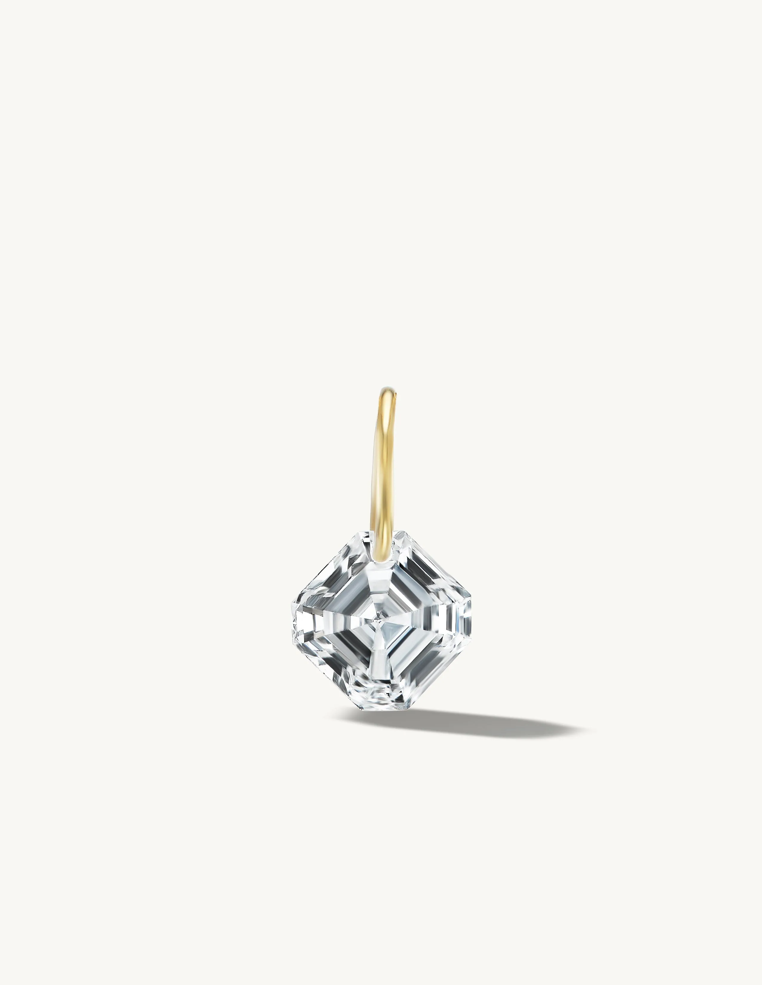 XL Asscher Pierced Diamond Charm for Chains