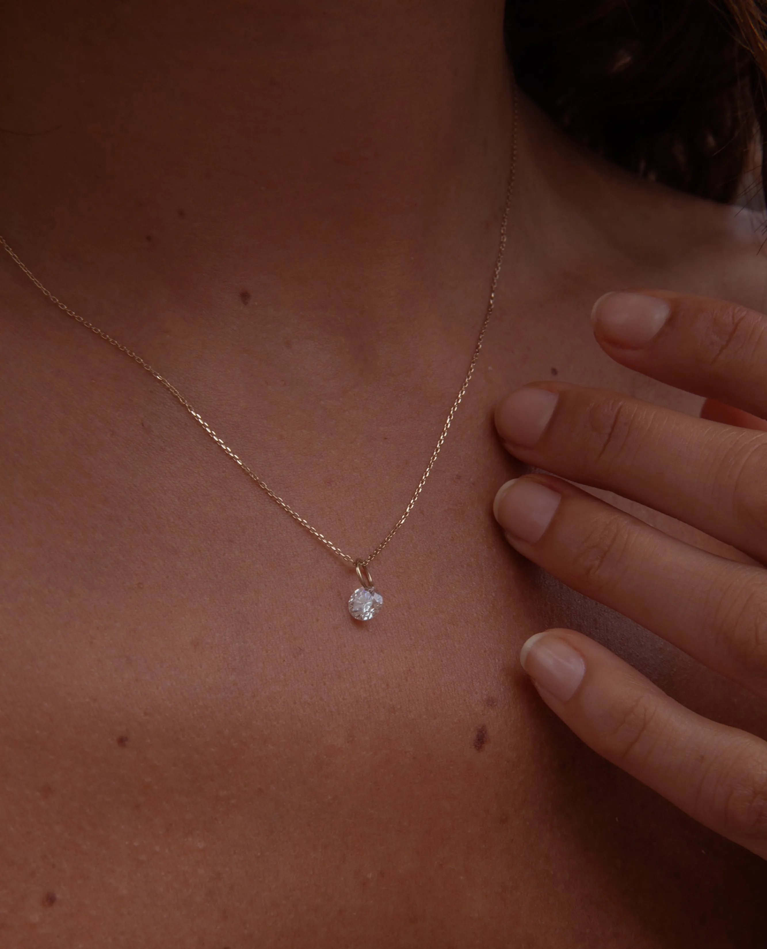 XL Round Pierced Diamond Charm for Chains