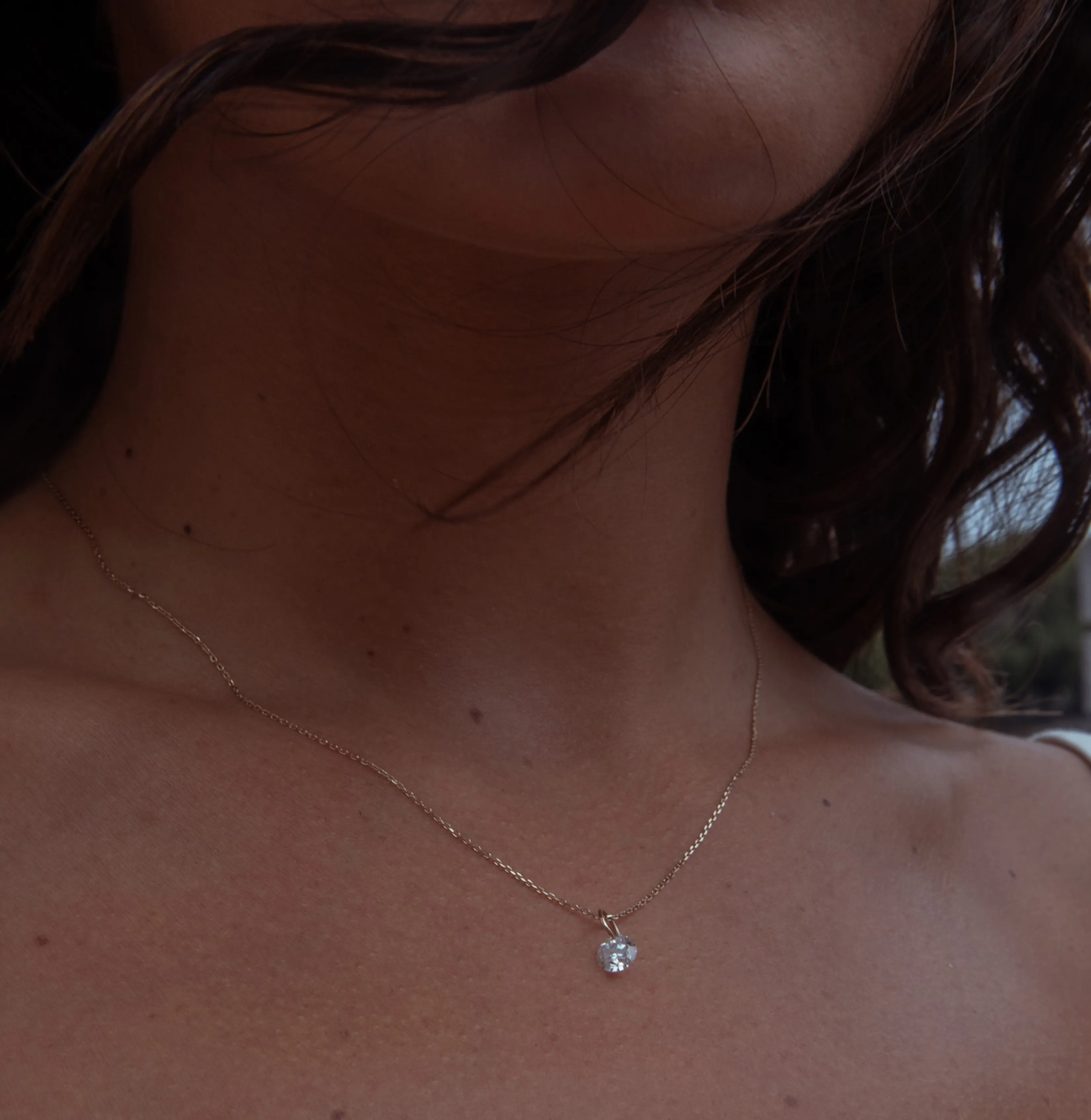 XL Round Pierced Diamond Charm for Chains