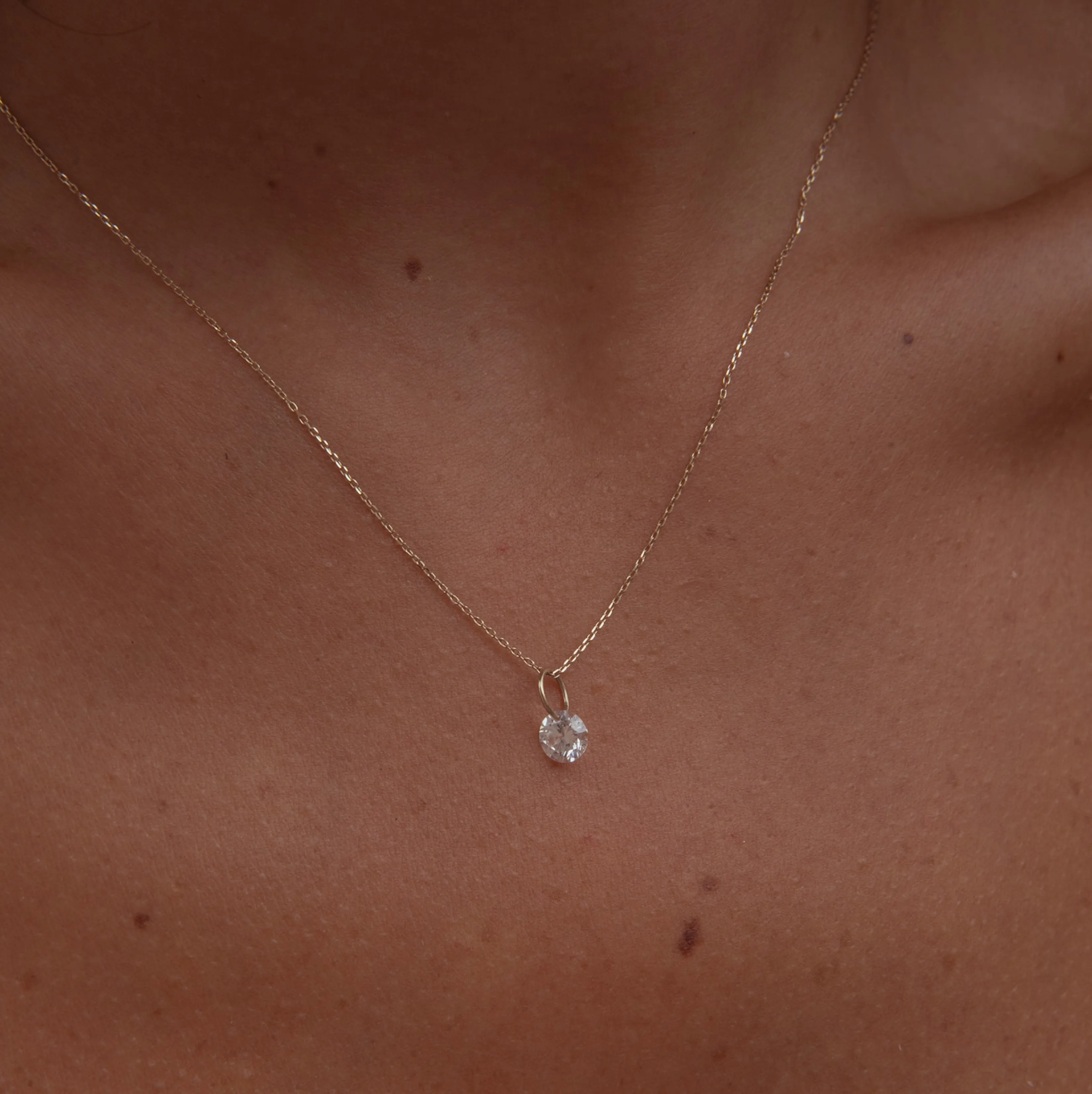 XL Round Pierced Diamond Charm for Chains